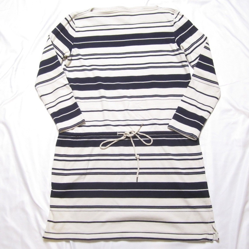 Ralph Lauren Sport Women Striped Cotton Drawstring Boat Dress M (WK58)
